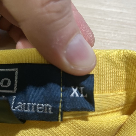 Polo Ralph Lauren Shirt Mens Extra Large Yellow Short Sleeve Classic Preppy Polo - Picture 5 of 8